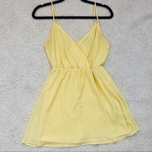 F21 Pastel Yellow Mini Sundress